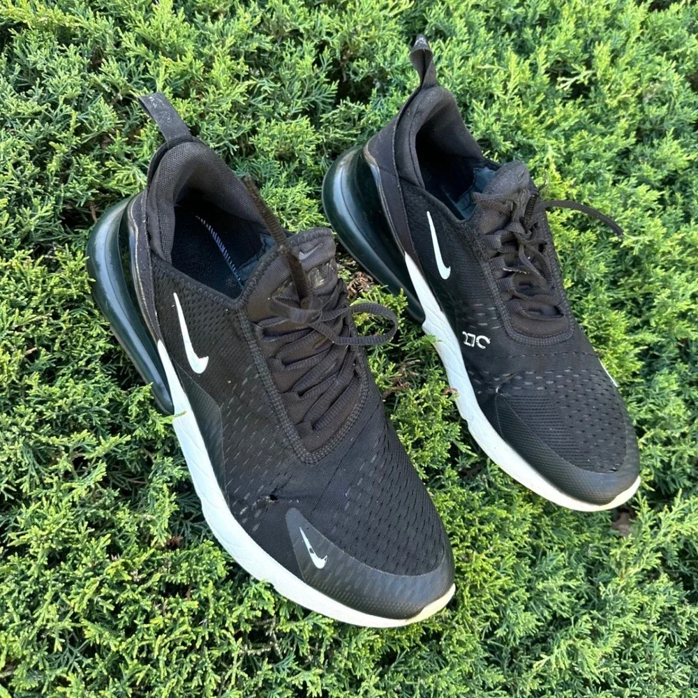 Nike Air Max 270 Men's Athletic Shoes Size 12 Black Anthracite White - Picture 2 of 14